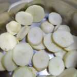 Cutting potatoes for instant pot RV cooking