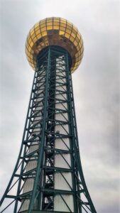 Sunsphere Knoxville – Landmark tower with gold glass reflecting the Tennessee skyline.