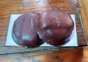 Store-bought TastyKake Kandy Kakes showing perfect chocolate coating