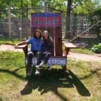 Giant Adirondack chair photo opportunity at Bear Store in Hale Michigan