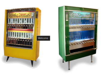 Art-O-Matic vending machine at Whole Foods Lansing Michigan - rare roadside find