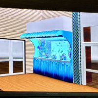 Screenshot from Tanked Season 7 Episode 6 showing ATM's design rendering of the wave-shaped aquarium planned for Salt Life Food Shack in St. Augustine Beach Florida