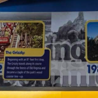 Kings Dominion history timeline panel covering 1979 to 1986