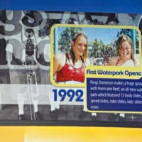 Kings Dominion history timeline panel covering 1991 to 1998