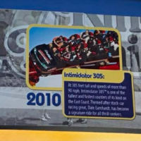 Kings Dominion history timeline panel covering 2008 to 2013